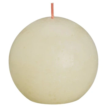 Свеча рустик шар Bolsius 76мм soft pearl