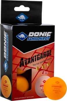 Набор мячей для настольного тенниса Donic EXCLUSIVE (ADVANTGARDE) 3* 40+ оранжевый (6 штук) 658038