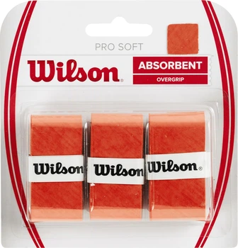Обмотка для ракеток Wilson PRO SOFT OVERGRIP 3 PACK оранжевая (3 штуки) WRZ4040