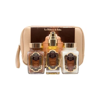 Набор для тела аюрведический La Sultane de Saba Coffret Voyage sur la Route des Epices Ayurvedique (скраб, масло, масло ши)