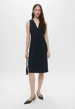 Платье с вырезом H&M 886754001c45 M изумрудное (100002033)