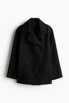 Пальто оверсайз H&M 1240757002c45 XS чорне (100002057)