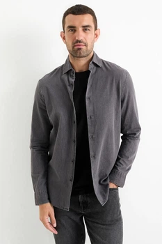 Джинсовая рубашка regular C&A 2224369c45 XXL серая (100006298)