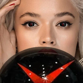 Чорні кольорові контактні лінзи - Кнейв Геншин 2шт. від ELITE Lens