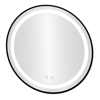 Lustro ścienne ModernHome by Multistore LED okrągłe łazienkowe 80 cm 3 barwy anti-fog włącznik dotykowy (VKM-ECO-2-80)