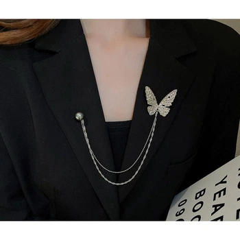 Брошка "Chain Butterfly", срібло