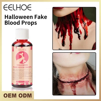 Кров штучна для гриму та косплей EELHOE Halloween Fake Blood Drops, макіяж на Хеллоувін, 50 мл