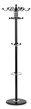 Wieszak na ubrania ModernHome by Multistore stojący 16 haczyków metal 172 cm czarny (VKY-6301)