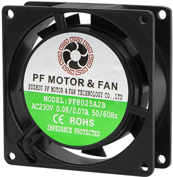 Вентилятор Blow 80 x 25 мм 230 В кульковий Terminal (5900804079156)