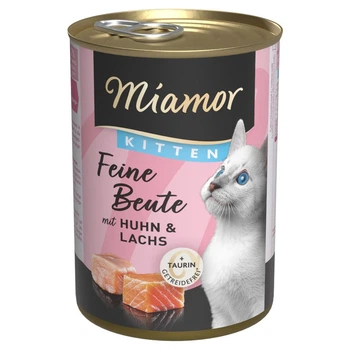 Вологий корм для кошенят Miamor Feine Beute Kitten Huhn + Lachs з курячим м’ясом та лососем 400 г