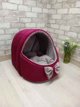 Будинок лежанка для котів та собак Animals_joy Кошик XL 61*61 см (207)