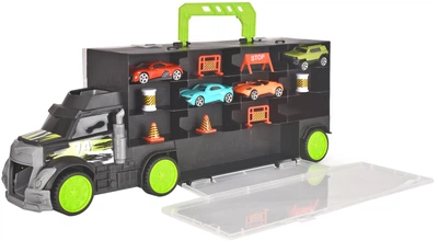 Zestaw do zabawy Dickie Toys Laweta z uchwytem + 4 autka + 7 akcesoriów Długość 43 cm (3747007) (4006333074363)