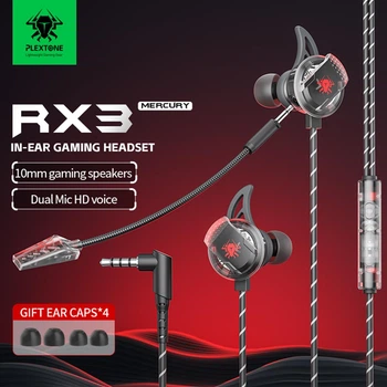 Ігрові навушники Plextone RX3 Mercury геймерська гарнітура з мікрофоном 3,5 мм Black