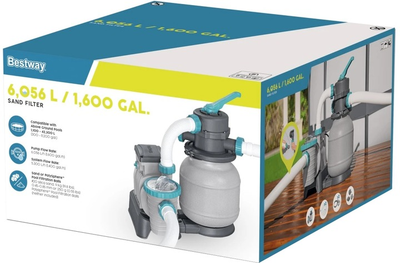 Пісочна помпа для басейнів Bestway + фільтрувальні кульки 6056 л/год 58497 (5903890631314)