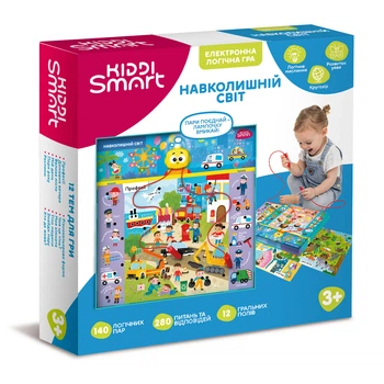 Электронная логическая игра KIDDI SMART картон 31 7х31 7х5 5 см цветные картинки (698895)