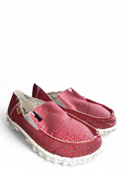 Чоловічі мокасини Hey Dude Farty Print Geometric Red Розмір 42, устілка 26.6 см Червоно-Сірий
