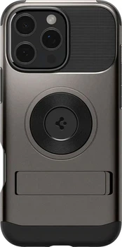 Чехол противоударный с подставкой Spigen Slim Armor (MagFit) MagSafe для Iphone 16 Pro Max (6.9") Gunmetal ACS08033