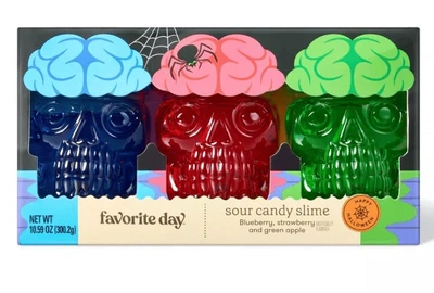 Череп з рідкою цукеркою Favorite Day Halloween Sour Skull Candy Slime 3 шт, 300г