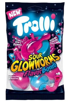 Жувальні цукерки Trolli Saure Glühwürmchen Sour Fireflies Flavor Bomb 75г