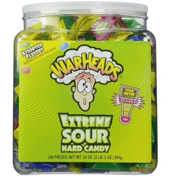 Кислі льодяники Warheads Extreme Sour Hard Candy 964г