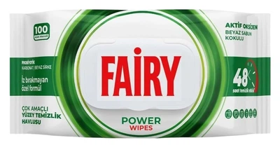 Вологі серветки для прибирання Fairy Power Wipes, 100 шт