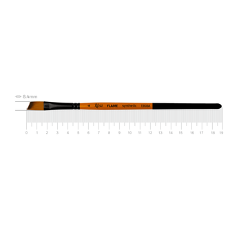 Кисть синтетика угловая Rosa FLAME 1368A №4