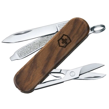 Ніж складаний, мультитул Victorinox Classic SD, блістер (58мм, 5 функцій), дерево 0.6221.63B1