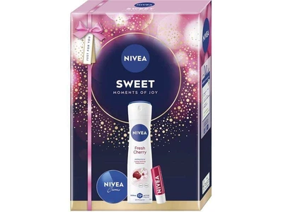 Набір подарунковий для жiнок NIVEA 2025 Sweet: Антиперспірант+Бальзам для губ+Крем