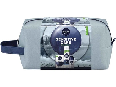 Набір подарунковий для чоловiкiв NIVEA 2025 Men Sensitive Care з косметичкою