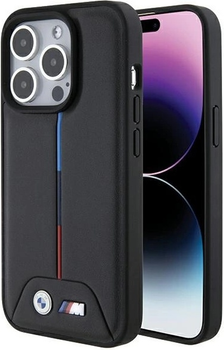 Панель BMW Quilted Tricolor для Apple iPhone 15 Pro Black (BMHCP15L22PVTK)