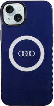 Etui Audi IML Big Logo MagSafe do Apple iPhone 15 Plus/14 Plus Navy Blue (AU-IMLMIP15M-Q5/D2-BE)