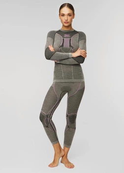Комплект шерстяного термобелья женский X-BIONIC Apani Merino 4.0 Set CL-WT06W23W+CL-WP05W23W-B343 Black/Grey/Magnolia XS