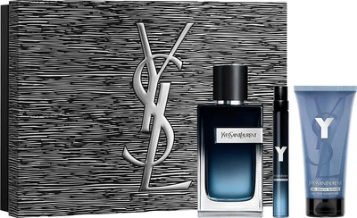 Набір для чоловіків Yves Saint Laurent Y Парфумована вода 100 мл + Мініатюра Парфумована вода 10 мл + Гель для душу 50 мл (3614274643466)