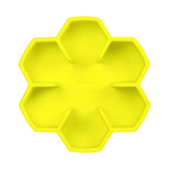 Силиконовая миска для медленного кормления животных, 750 мл, с присосками, желтая