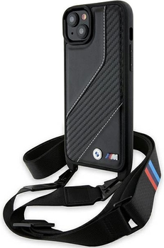 Панель BMW M Edition Carbon Stripe & Strap для Apple iPhone 15/14/13 Black (BMHCP15S23PSCCK)