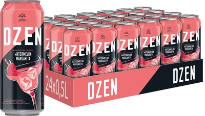 Упаковка слабоалкогольного напою DZEN Watermelon Margarita 7% 0.5 л х 24 шт (4820193039214)