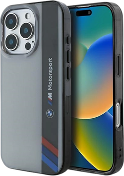 Панель BMW Motosport IML Vertical Stripe для Apple iPhone 16 Pro Gray (BMHCP16L23HTFEG)