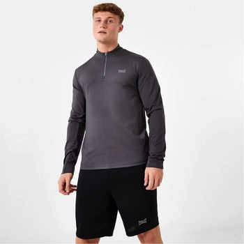 Лонгслів спортивна кофта олімпійка топ Everlast Half Zip Top Shark Grey M сірий