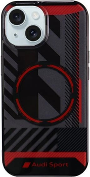 Etui Audi IML Sport MagSafe do Apple iPhone 15/14/13 Black (AU-IMLMIP15-RSQ/D2-BK)