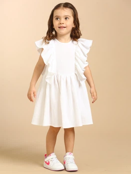 Детский летний муслиновый сарафан для девочки Babydream sarvolmedium1 104 см Белый (ROZ6501037749)