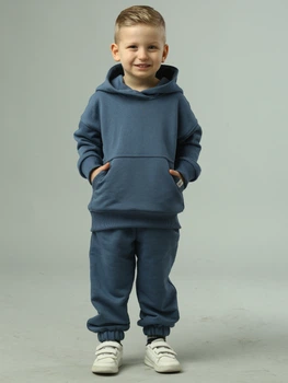 Дитячий спортивний костюм (худі + штани) для хлопчика Babydream trkmedium5 116 см Джинс синій (ROZ6501044312)