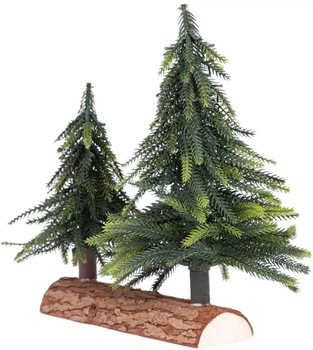 Choinka sztuczna HOMLA 713682 Dula podwójna na pieńku 27 cm (5906496713682)