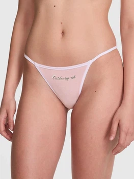 Трусики бікіні жіночі бавовняні Victoria's Secret Cotton String Bikini 27099783 S Рожеві (34312955164572)