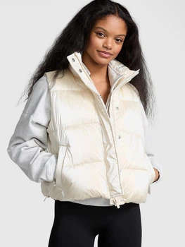 Теплый жилет женский Victoria's Secret 26955917 L Белый (866866402928)