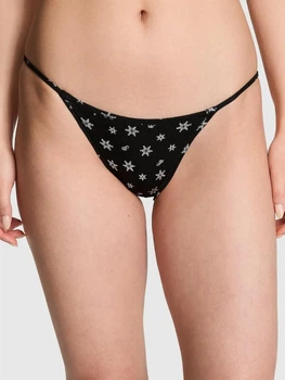 Трусики бикини женские хлопковые Victoria's Secret Cotton String Bikini 26979371 XS Черные (34312955164419)
