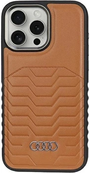 Etui Audi Synthetic Leather MagSafe do Apple iPhone 15 Pro Max Brown (AU-TPUPCMIP15PM-GT/D3-BN)