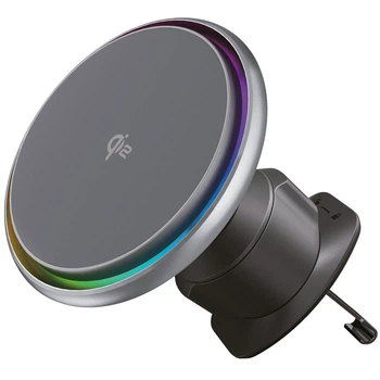 Автодержатель с Беспроводной Зарядкой Proove IceCore QI2 15W gray (WHIC15002003)