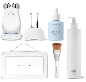 Набор NuFACE Trinity (США) Массажер + насадка ELLE + косметичка + гель(300ml) + пептидная сыворотка + аппликатор для микротоковой терапии лица