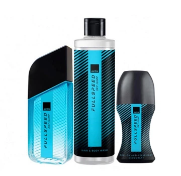 Мужской парфюмированный набор 3-в-1 Avon Full Speed Sky Jump: Туалетная вода Full Speed Sky Jump 100 мл + Шампунь-гель для душа Full Speed Sky Jump 250 мл + Шариковый дезодорант-антиперспирант Full Speed Sky Jump 50 мл