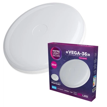 Светильник накладной LED ELM Vega 36 Вт 4000К нейтральный свет IP40 круглый (26-0083)